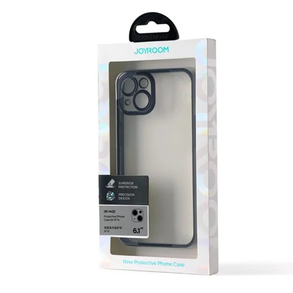 Joyroom 14Q Case for iPhone 14 cover with metallic frame black (JR-14Q1-black)eng