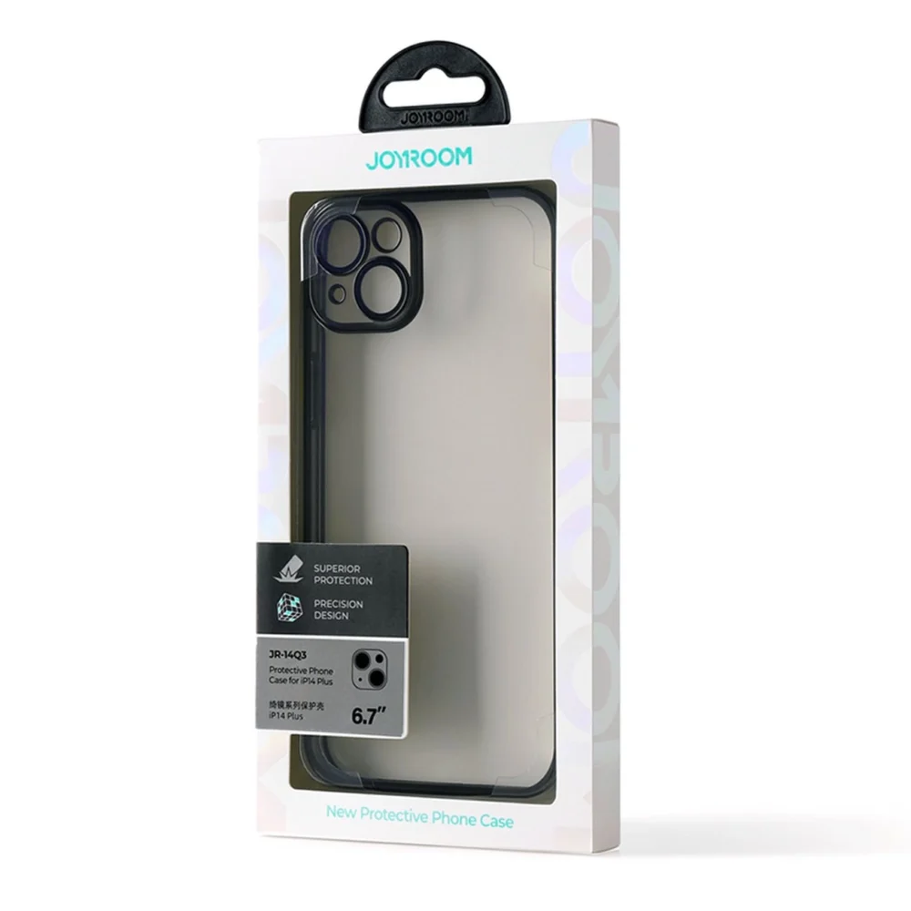 Joyroom 14Q Case case for iPhone 14 Plus case cover with metallic frame black (JR-14Q3-black)eng