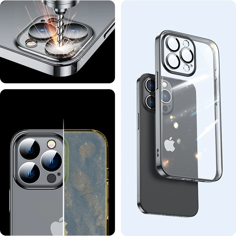 Joyroom 14Q Case case for iPhone 14 Plus case cover with metallic frame black (JR-14Q3-black)eng