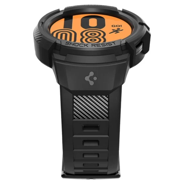 Spigen Rugged Armor Pro Case with Strap for Samsung Galaxy Watch 5 Pro (45mm) - Blackeng