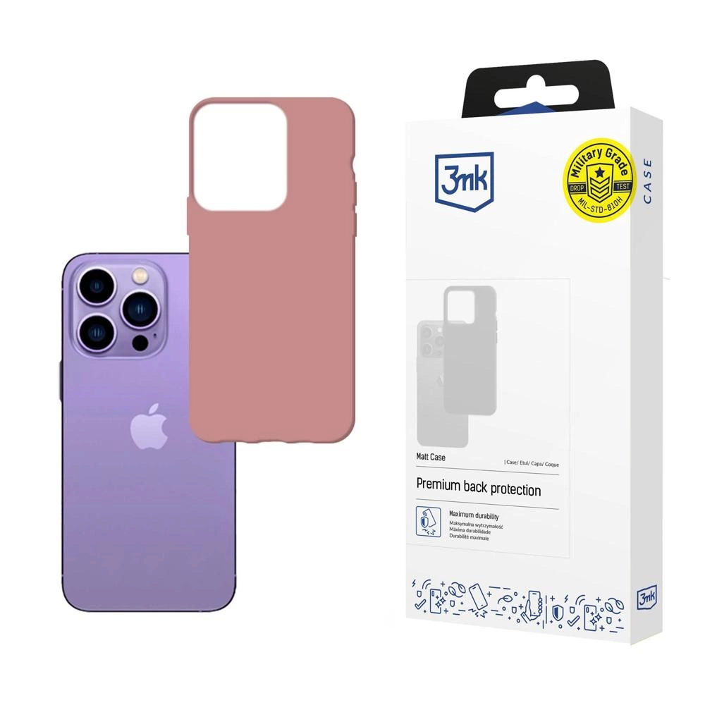 Case for iPhone 14 Pro Max from the 3mk Matt Case series - pinkeng