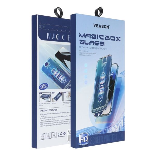 6D Pro Veason Easy-Install Glass + Applicator - for Iphone 17 Pro Max black