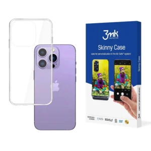 iPhone 14 Pro Max silicone case from the 3mk Skinny Case series - transparenteng