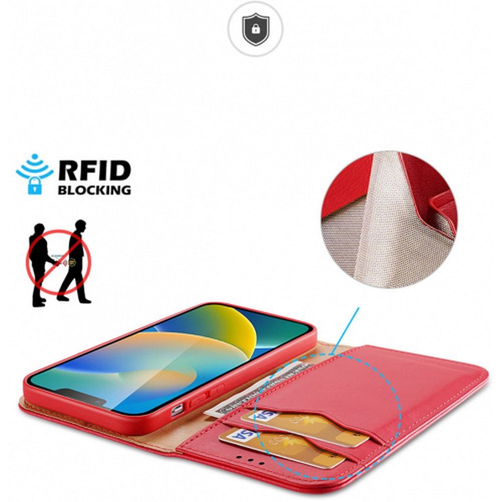 DUX DUCIS wallet case HIVO for IPHONE 15 Plus red