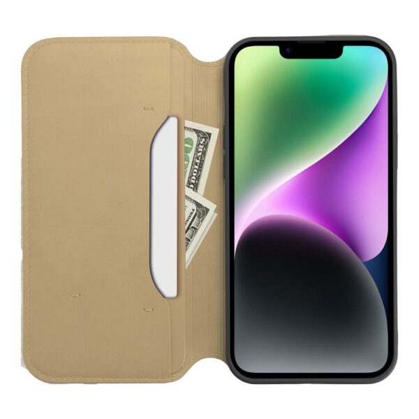 DUAL POCKET Book case for IPHONE 17 Pro Max gold