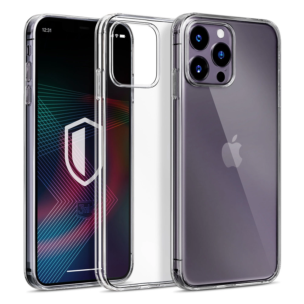 iPhone 14 Pro silicone case from the 3mk Clear Case series - transparenteng