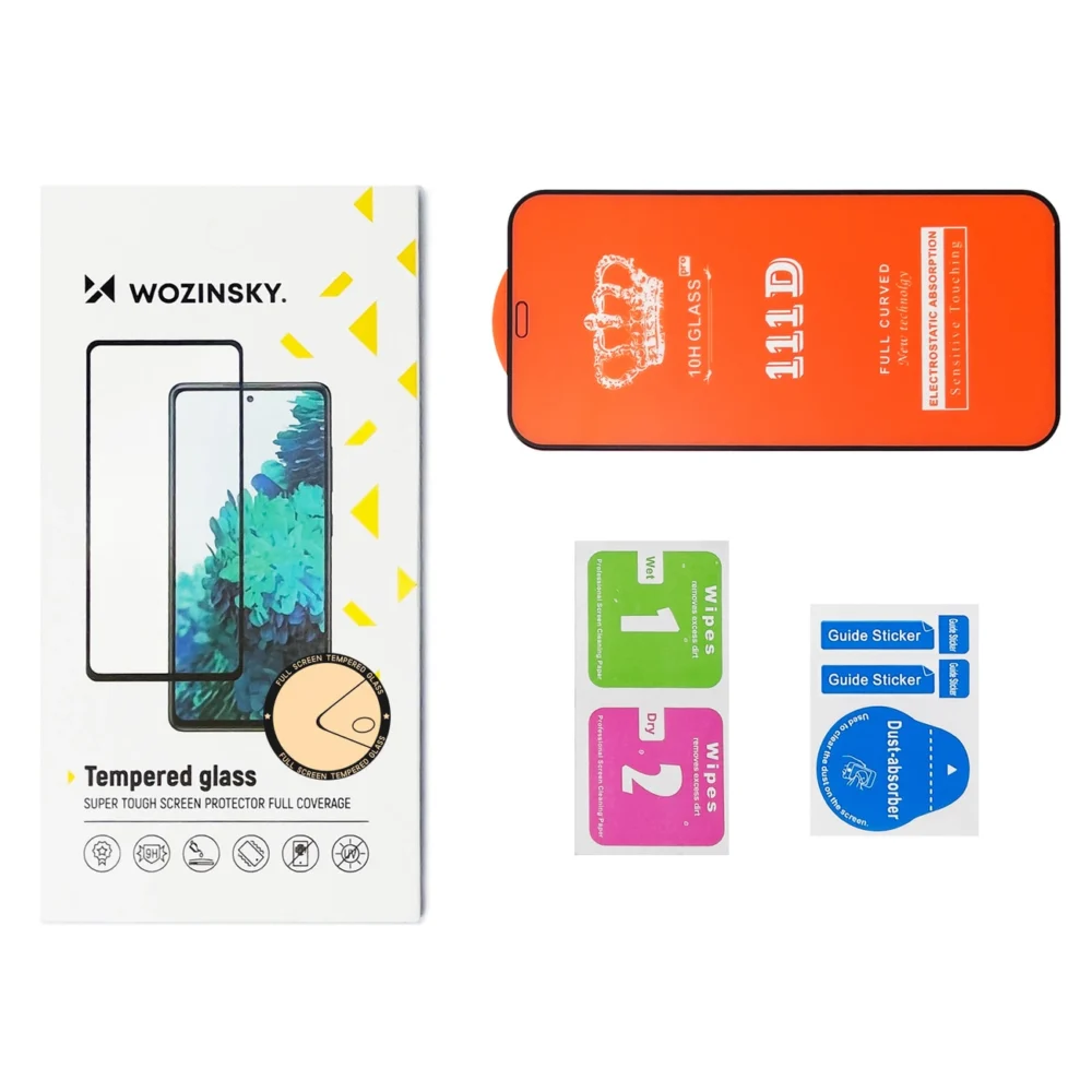 Wozinsky Full Glue Tempered Glass Full Screen Tempered Glass for OnePlus 10T / OnePlus Ace Pro 9H Full Screen with Black Frameeng