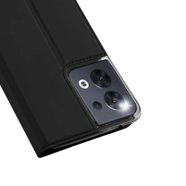 Dux Ducis Skin Pro case for Oppo Reno 8 flip cover card wallet stand blackeng