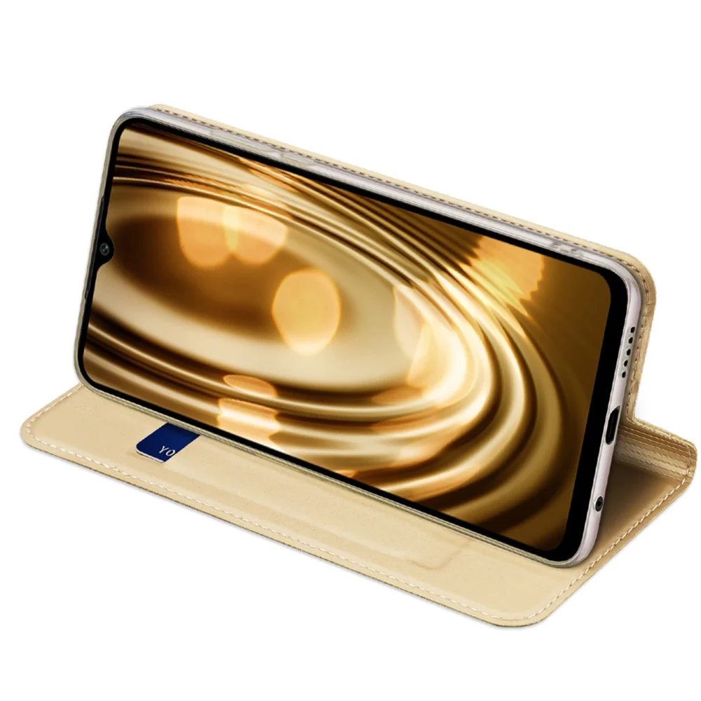 Dux Ducis Skin Pro Case for Xiaomi Poco C40 Flip Card Wallet Stand Goldeng