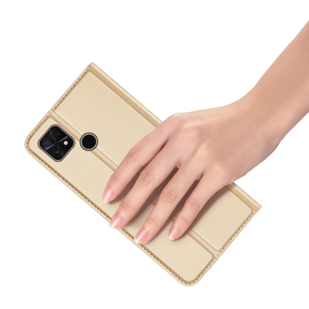 Dux Ducis Skin Pro Case for Xiaomi Poco C40 Flip Card Wallet Stand Goldeng