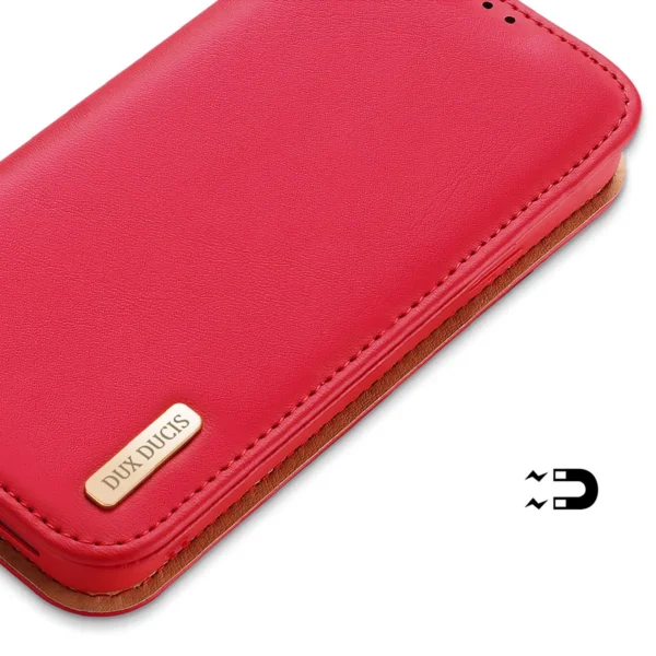 Dux Ducis Hivo Leather Flip Cover Genuine Leather Wallet for Cards and Documents iPhone 14 Pro Max Redeng
