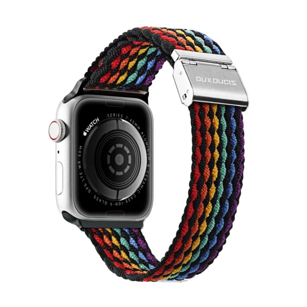 Dux Ducis Strap (Mixture II Version) Apple Watch SE strap, 9, 8, 7, 6, 5, 4, 3, 2, 1 (41, 40, 38 mm) braided band dark stripes braceleteng