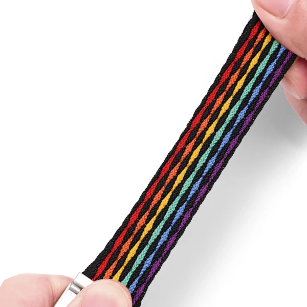 Dux Ducis Strap (Mixture II Version) Apple Watch SE strap, 9, 8, 7, 6, 5, 4, 3, 2, 1 (41, 40, 38 mm) braided band dark stripes braceleteng