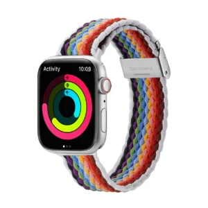 Dux Ducis Strap (Mixture II Version) Apple Watch SE strap, 9, 8, 7, 6, 5, 4, 3, 2, 1 (41, 40, 38 mm) braided strap pale stripes braceleteng