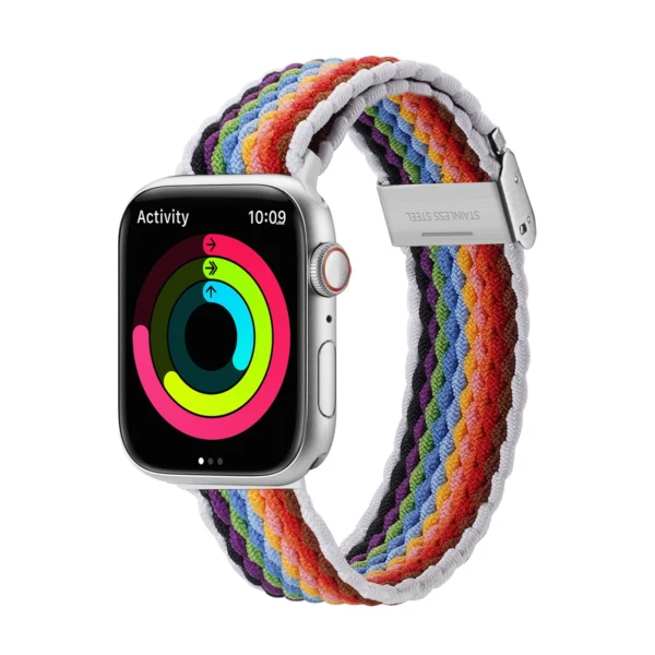 Dux Ducis Strap (Mixture II Version) Apple Watch SE strap, 9, 8, 7, 6, 5, 4, 3, 2, 1 (41, 40, 38 mm) braided strap pale stripes braceleteng