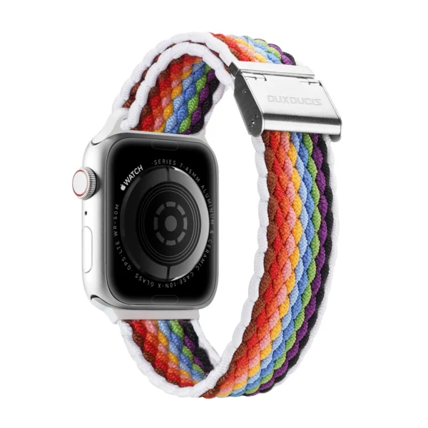 Dux Ducis Strap (Mixture II Version) Apple Watch SE strap, 9, 8, 7, 6, 5, 4, 3, 2, 1 (41, 40, 38 mm) braided strap pale stripes braceleteng