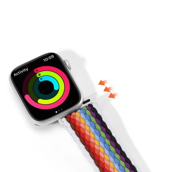 Dux Ducis Strap (Mixture II Version) Apple Watch SE strap, 9, 8, 7, 6, 5, 4, 3, 2, 1 (41, 40, 38 mm) braided strap pale stripes braceleteng