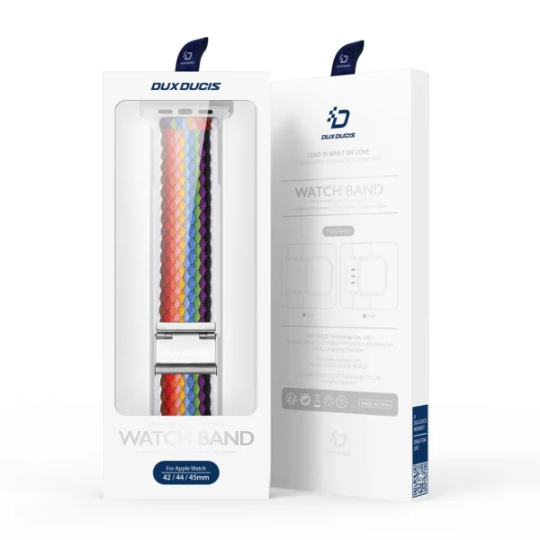 Dux Ducis Strap (Mixture II Version) Apple Watch SE strap, 9, 8, 7, 6, 5, 4, 3, 2, 1 (41, 40, 38 mm) braided strap pale stripes braceleteng