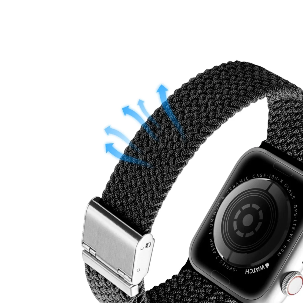 Dux Ducis Strap (Mixture II Version) strap Apple Watch Ultra, SE, 9, 8, 7, 6, 5, 4, 3, 2, 1 (49, 45, 44, 42 mm) braided band bracelet blackeng