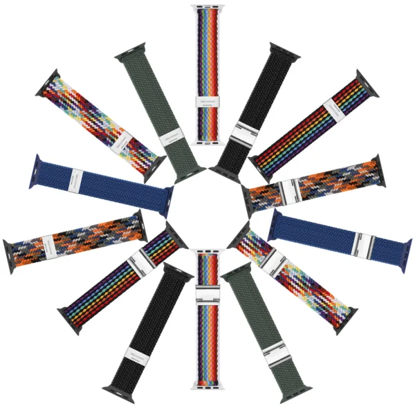 Dux Ducis Strap (Mixture II Version) strap Apple Watch Ultra, SE, 9, 8, 7, 6, 5, 4, 3, 2, 1 (49, 45, 44, 42 mm) braided band bracelet blackeng
