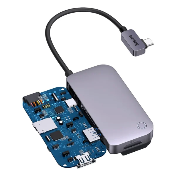 Baseus PadJoy universal 6in1 USB-C USB-C HUB for tablet / smartphone - dark grayeng