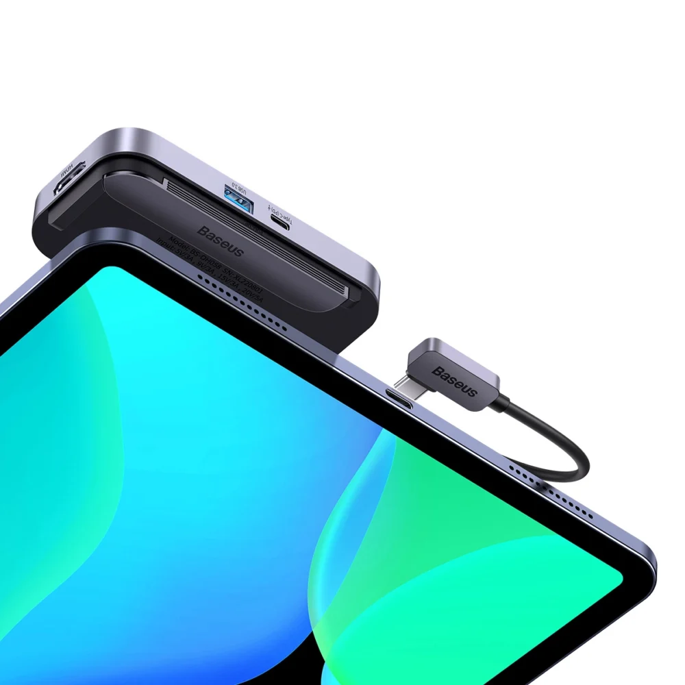 Baseus PadJoy universal 6in1 USB-C USB-C HUB for tablet / smartphone - dark grayeng