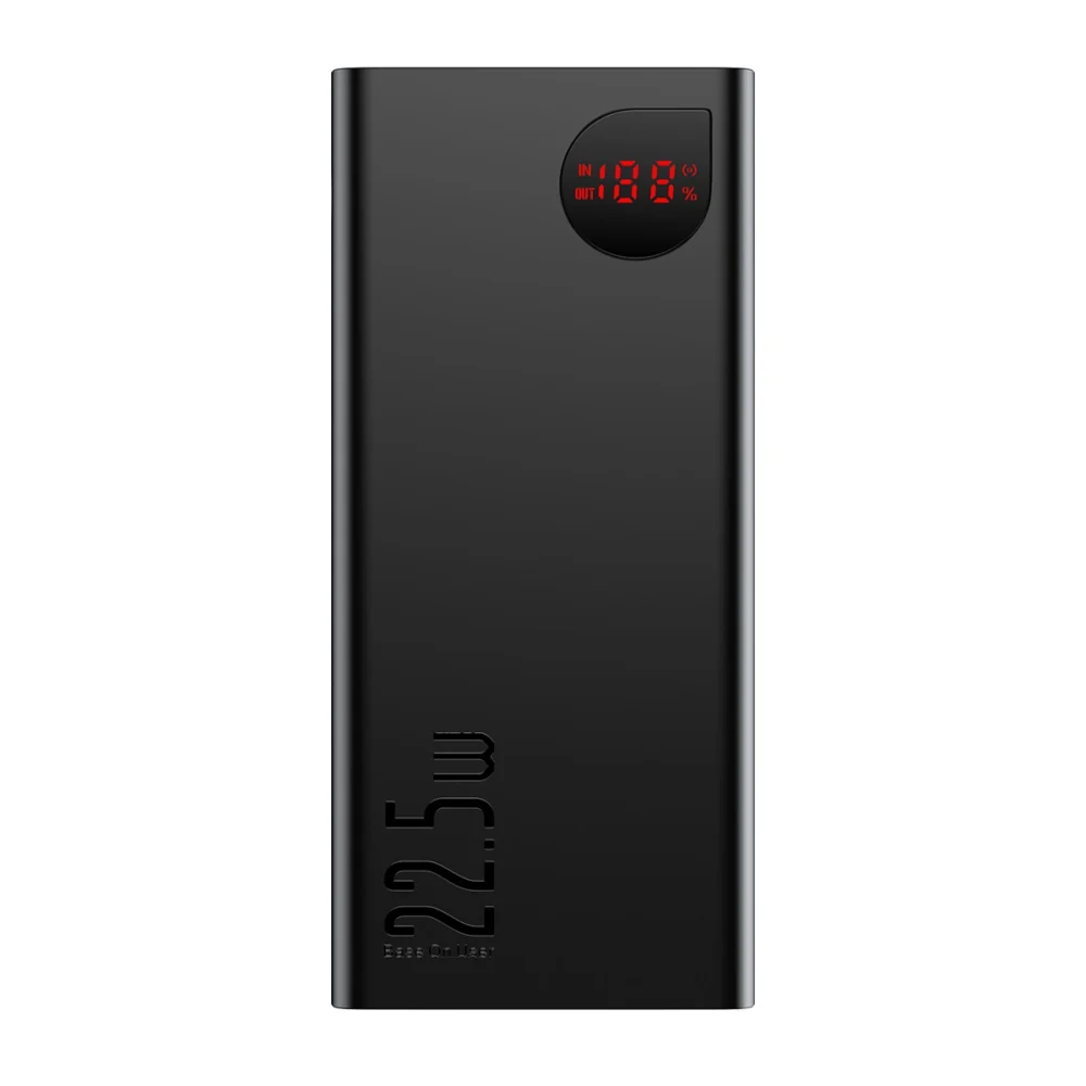 Baseus Adaman powerbank with fast charging 20000mAh 22.5W + USB-A - USB-C 3A cable 0.3m blackeng