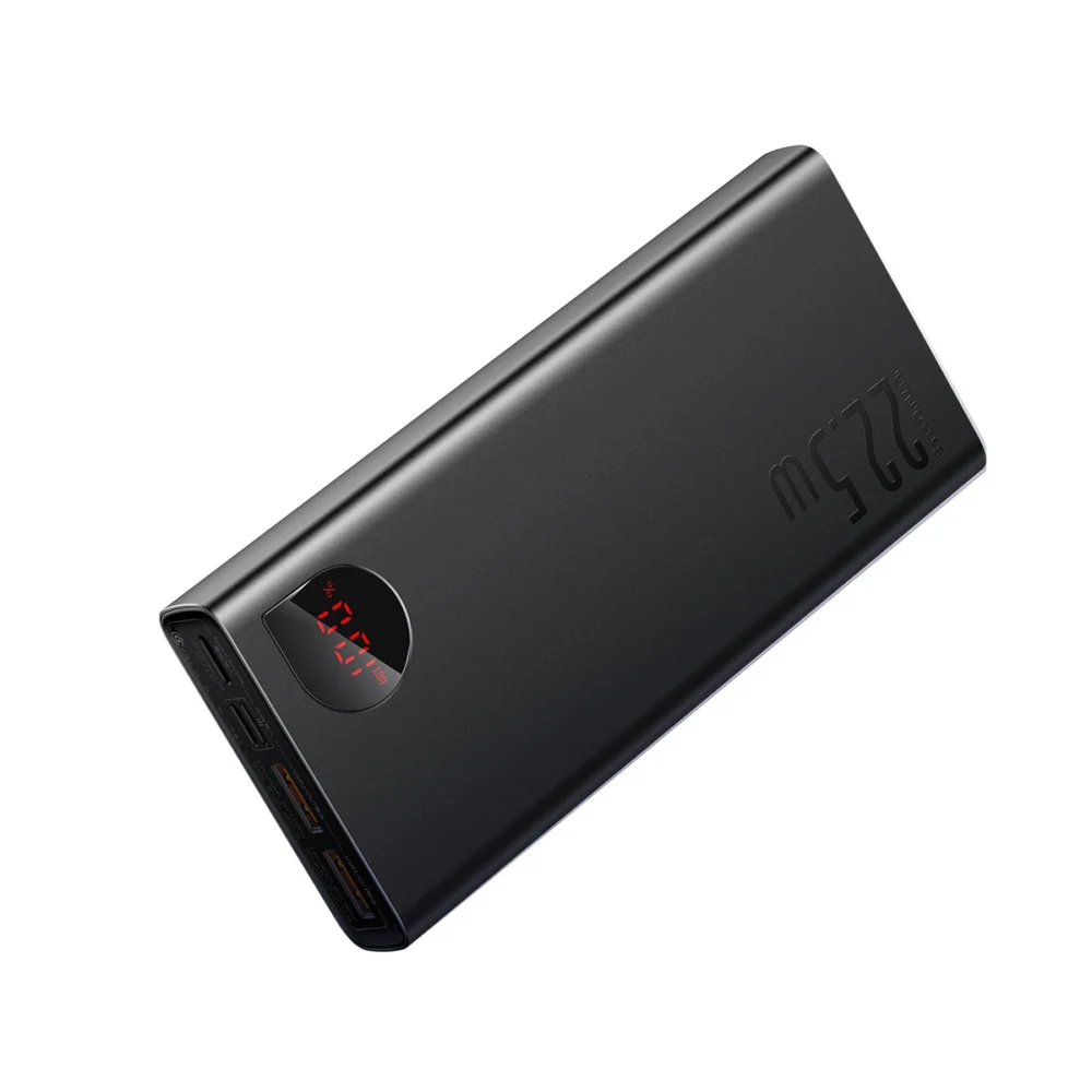 Baseus Adaman powerbank with fast charging 20000mAh 22.5W + USB-A - USB-C 3A cable 0.3m blackeng