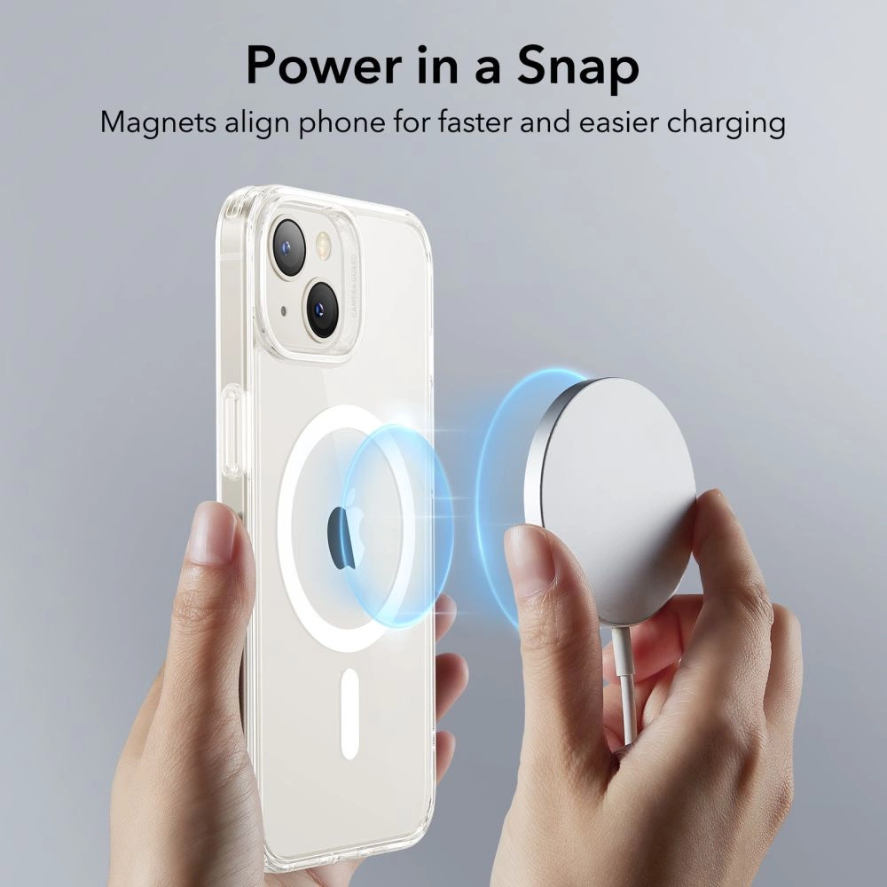 ESR Classic Hybrid Halolock Case with MagSafe for iPhone 13 / iPhone 14 - Cleareng