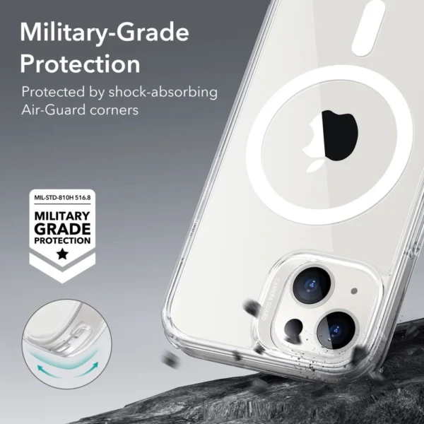 ESR Classic Hybrid Halolock Case with MagSafe for iPhone 13 / iPhone 14 - Cleareng