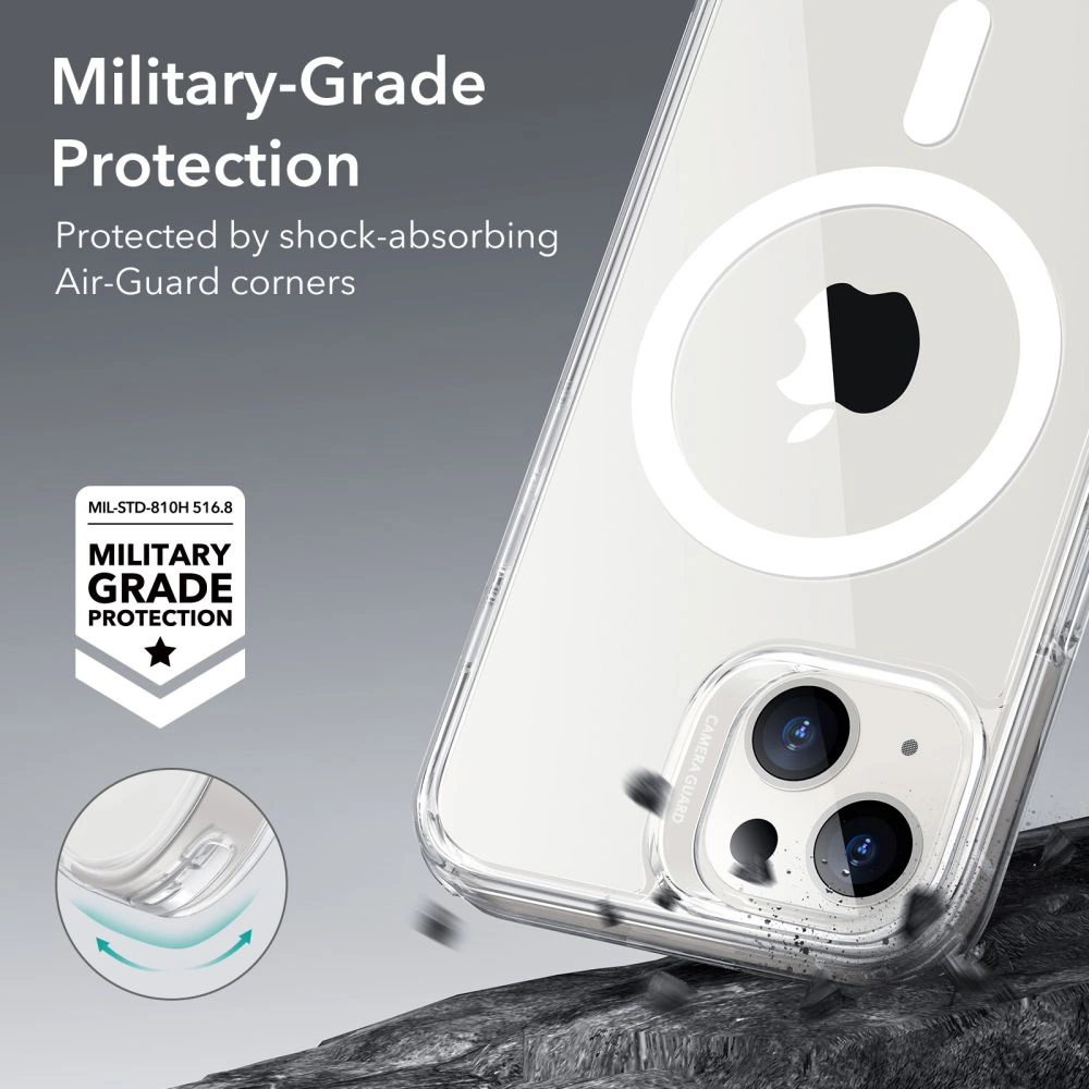 ESR Classic Hybrid Halolock Case with MagSafe for iPhone 13 / iPhone 14 - Cleareng