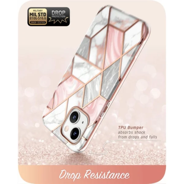 Supcase Cosmo iPhone 14 Plus Case - Pink Marbleeng
