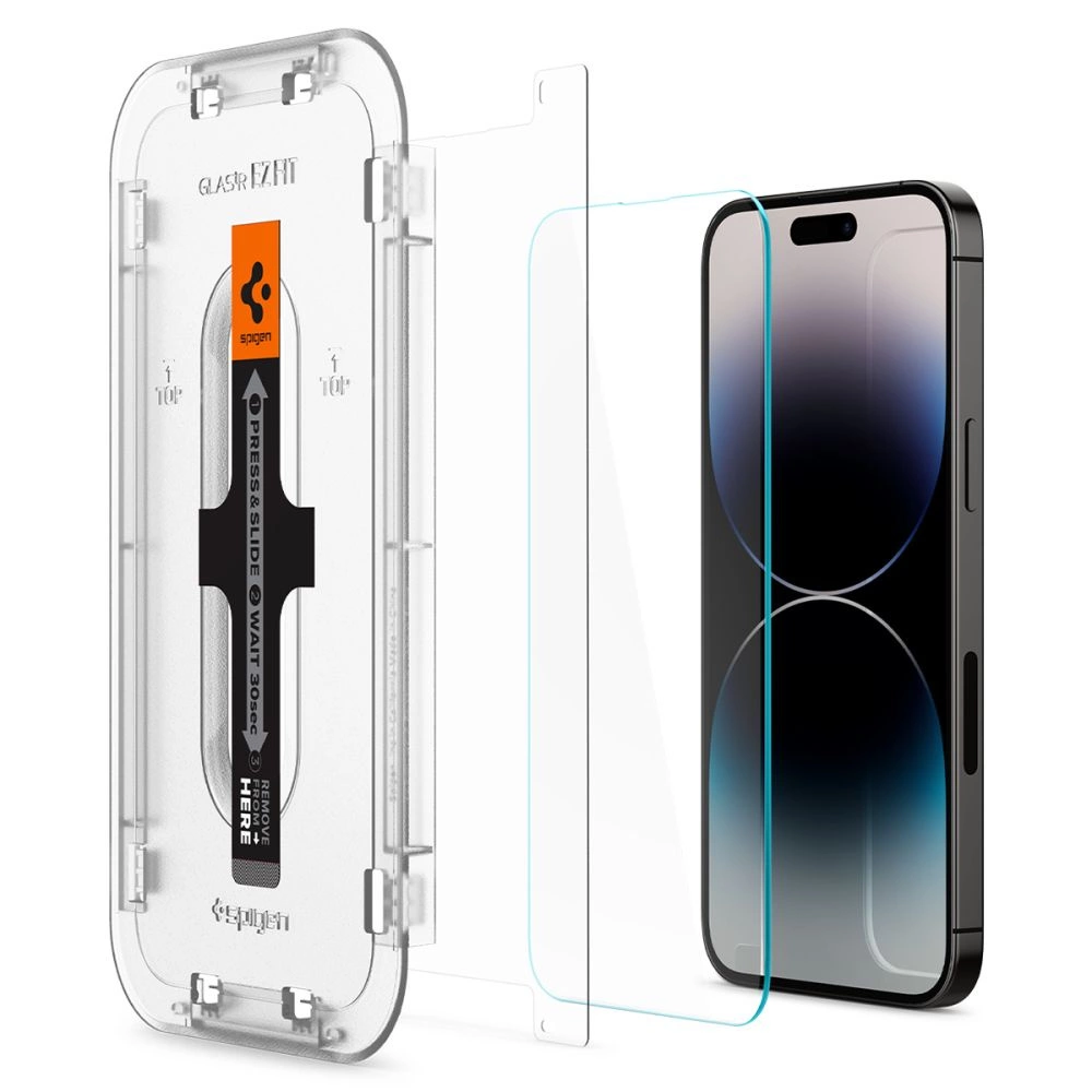 Spigen Glas.tR EZ Fit tempered glass for iPhone 14 Pro - 2 pcs.eng
