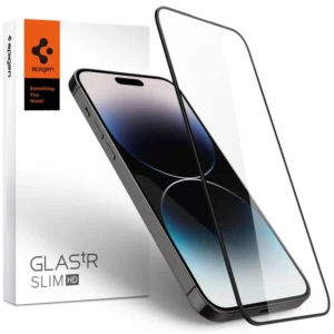 Spigen Glass FC Tempered Glass for iPhone 14 Pro Max - Blackeng