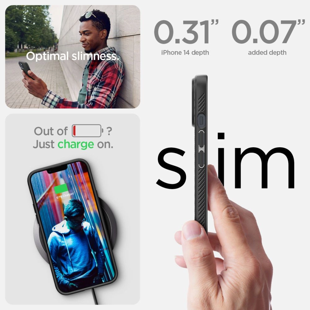 Spigen Liquid Air Case for iPhone 14 Plus - Matte Blackeng