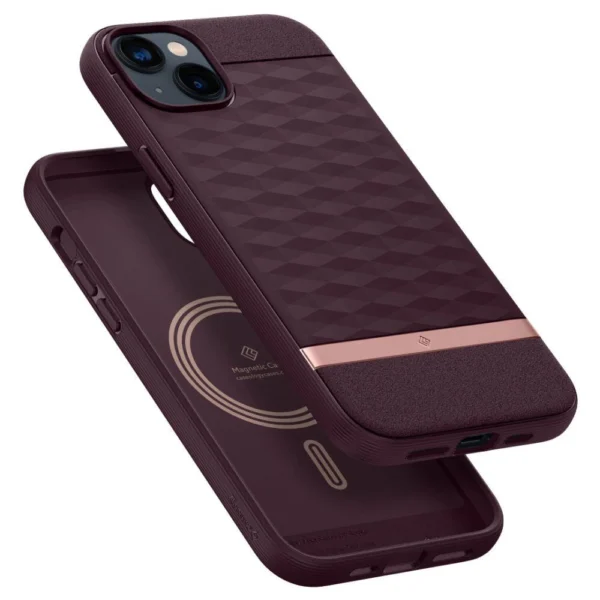 Caseology Parallax Mag case with MagSafe for iPhone 14 Plus - burgundyeng