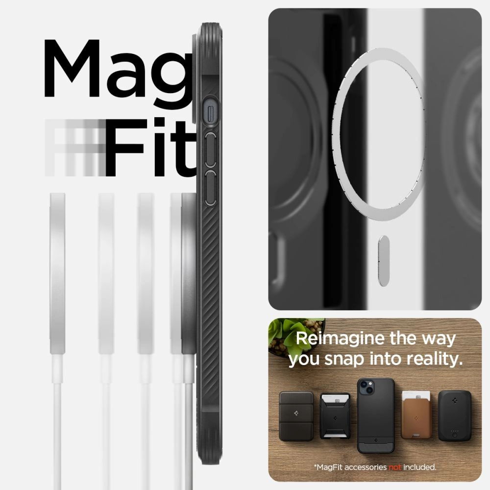 Spigen Rugged Armor Mag Case with MagSafe for iPhone 14 - Matte Blackeng