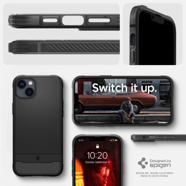 Spigen Rugged Armor Mag Case with MagSafe for iPhone 14 - Matte Blackeng