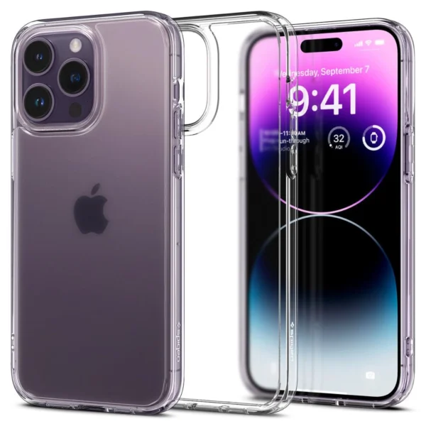 Spigen Ultra Hybrid iPhone 14 Pro Case - Matte Cleareng
