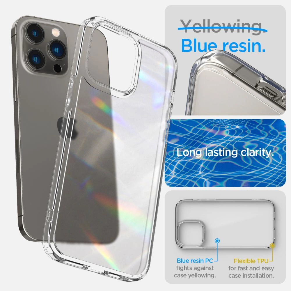 Spigen Ultra Hybrid iPhone 14 Pro Case - Matte Cleareng