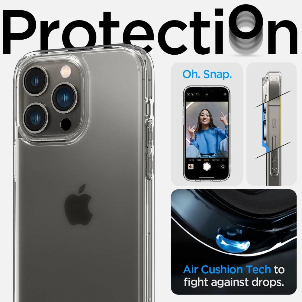 Spigen Ultra Hybrid iPhone 14 Pro Case - Matte Cleareng