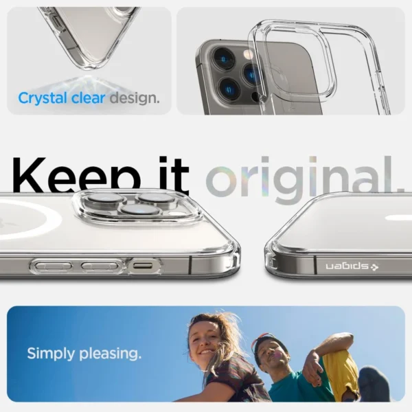Spigen Ultra Hybrid Mag Case with MagSafe for iPhone 14 Pro - Clear/Whiteeng