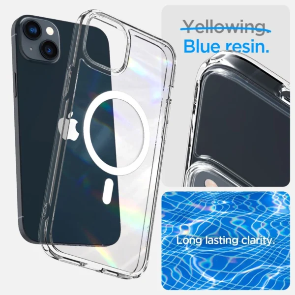 Spigen Ultra Hybrid Mag Case with MagSafe for iPhone 14 - Clear/Whiteeng