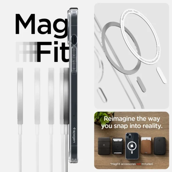 Spigen Ultra Hybrid Mag Case with MagSafe for iPhone 14 - Clear/Whiteeng