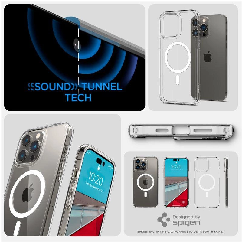 Spigen Ultra Hybrid Mag Case with MagSafe for iPhone 14 Pro Max - Clear/Whiteeng