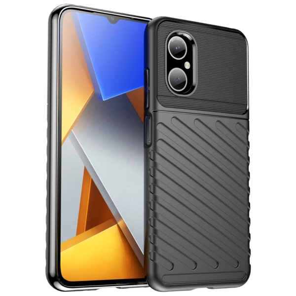 Thunder Case Xiaomi Poco M4 5G silicone armor case blackeng