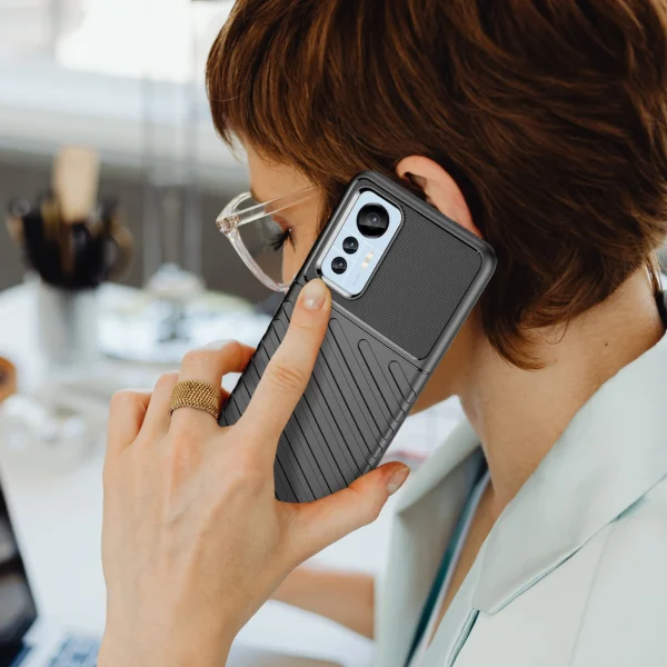 Thunder Case case for Xiaomi 12 Lite silicone armor case blackeng