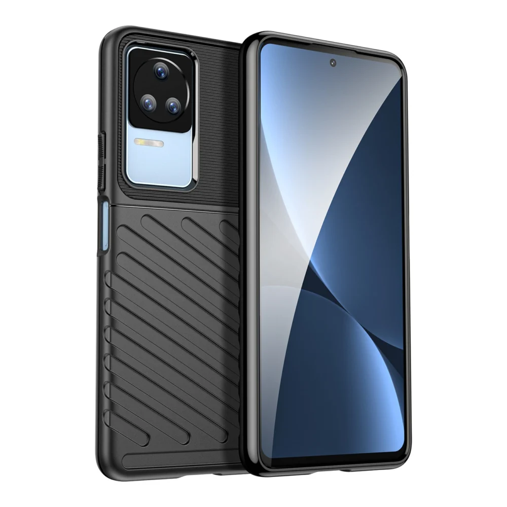 Thunder Case case for Xiaomi Poco F4 5G silicone armor case blackeng