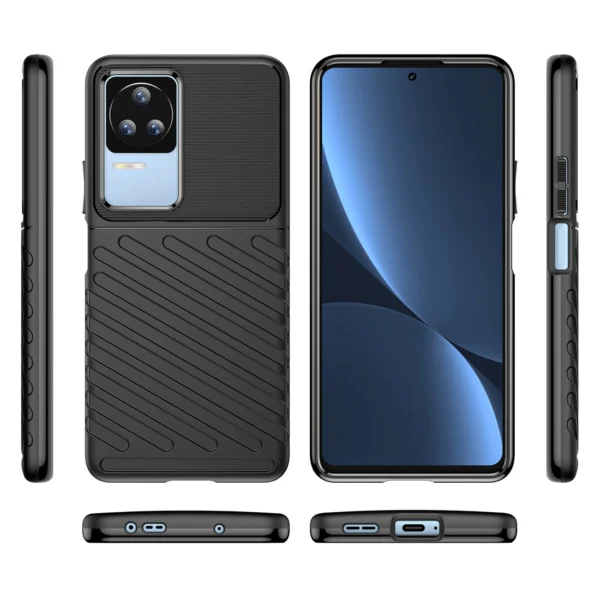 Thunder Case case for Xiaomi Poco F4 5G silicone armor case blackeng
