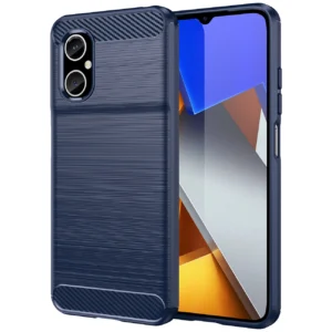 Carbon Case Cover for Xiaomi Redmi Note 11E /Redmi 10 5G / Redmi 10 Prime+ 5G / Poco M4 5G Flexible Silicone Carbon Cover Blueeng